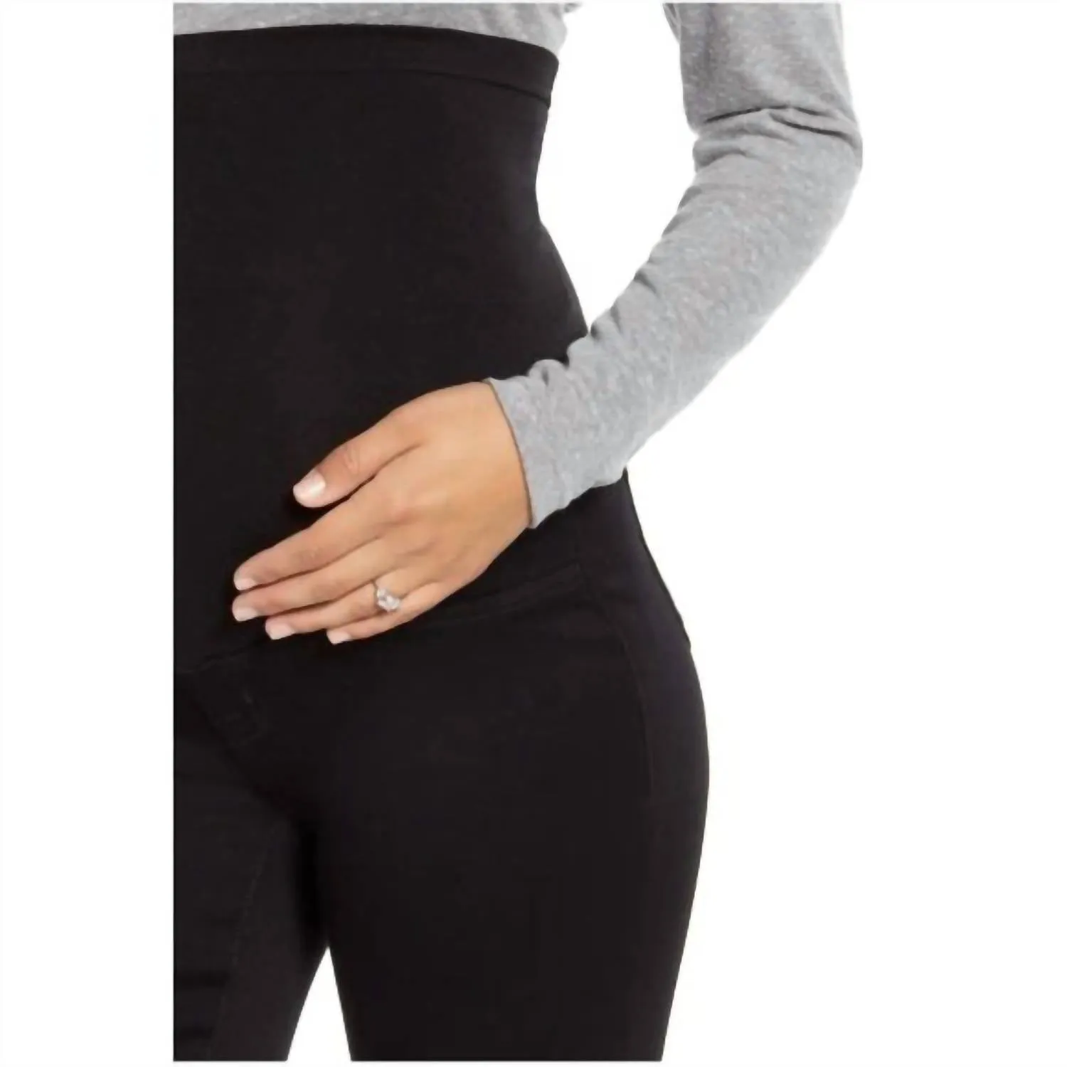 1822 Denim - Butter Ankle Slit Maternity Jeans