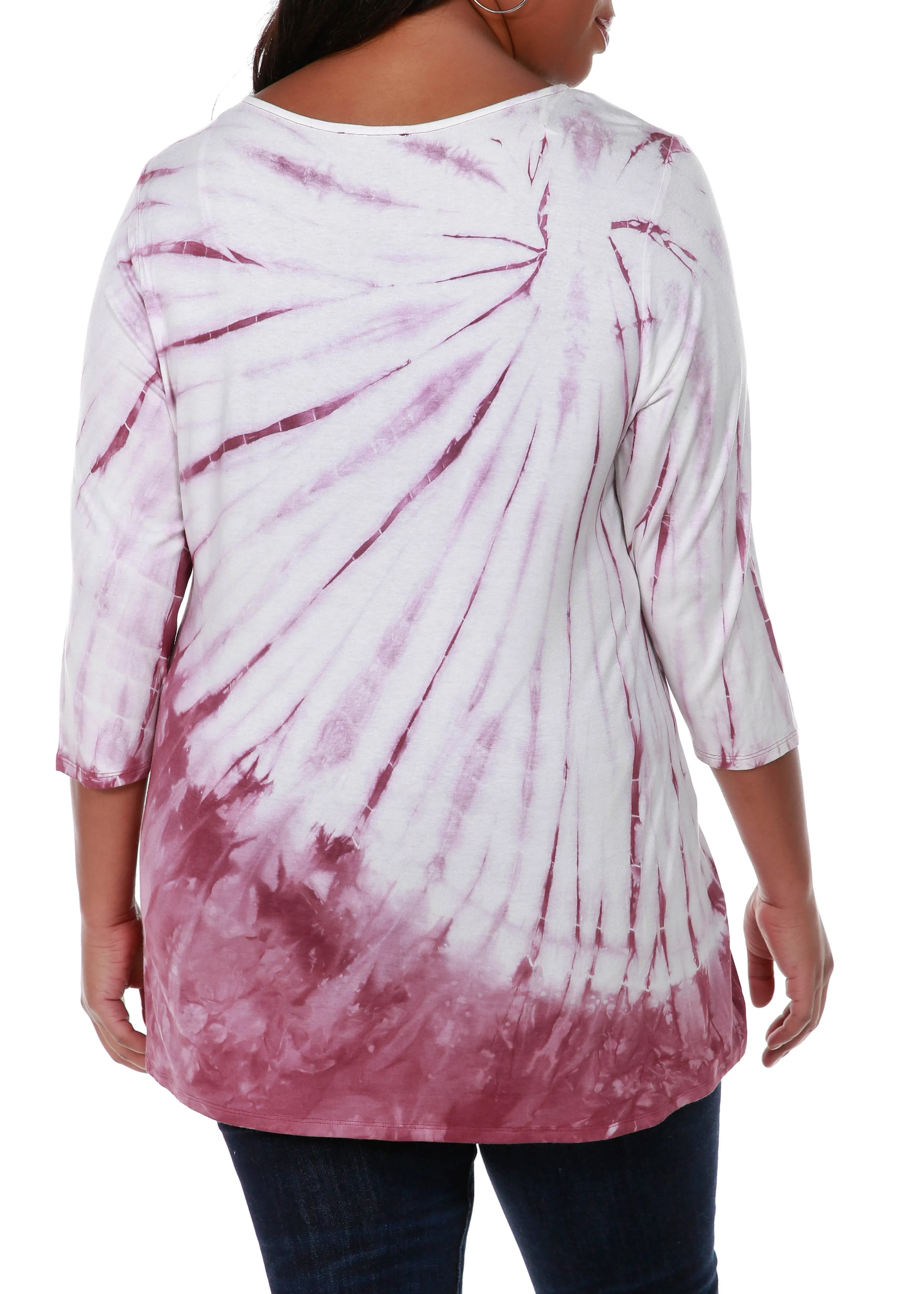 3/4 Sleeve Tie Dye Top
