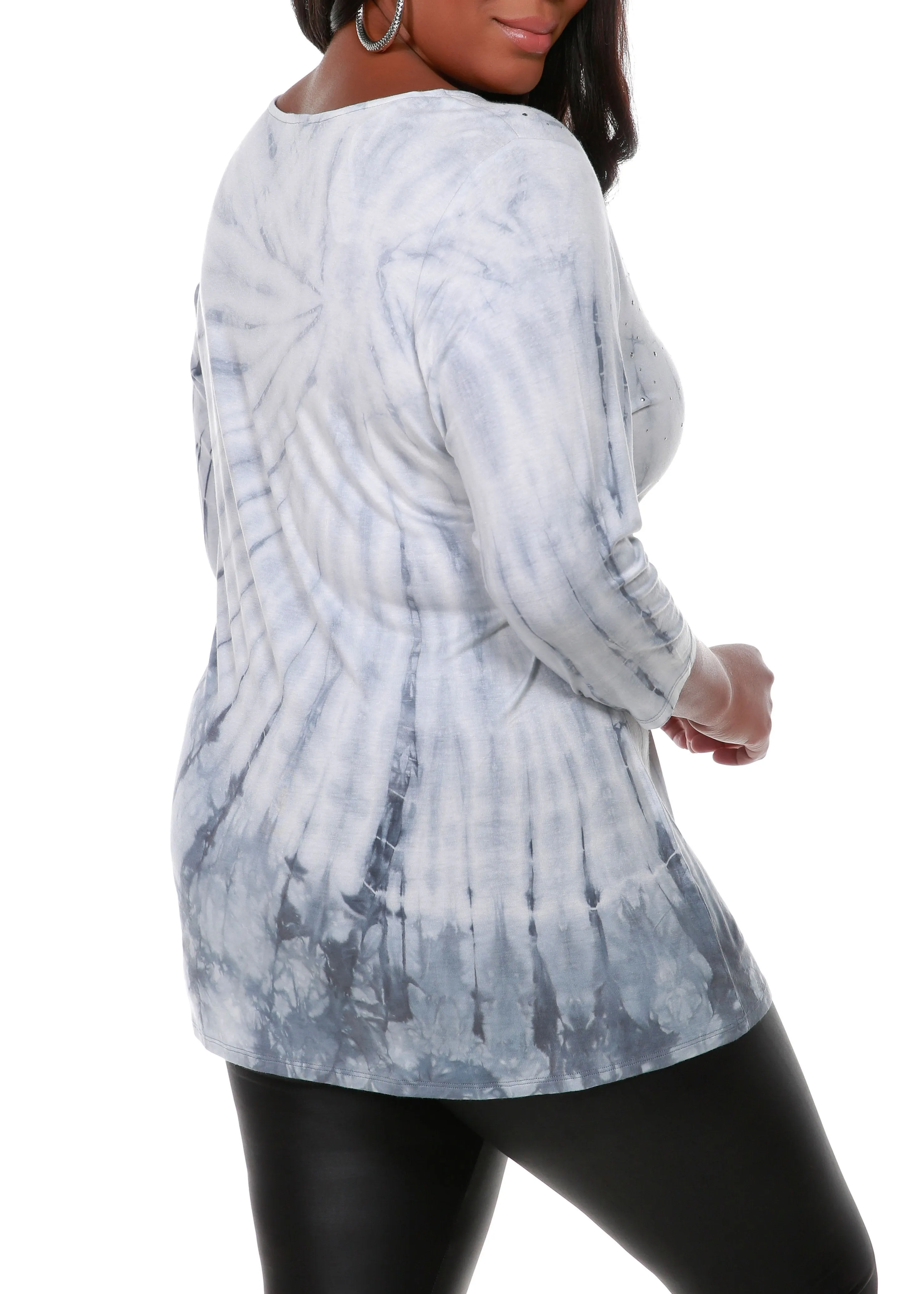 3/4 Sleeve Tie Dye Top