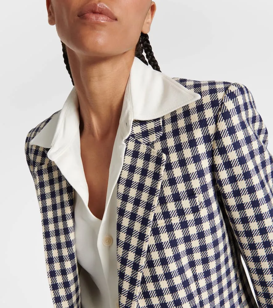 Ami Paris Checked wool and cotton blazer