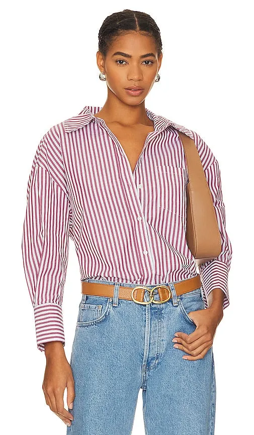 ANINE BING Mika Shirt in Burgundy