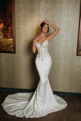 Blair Elegant Off-Shoulder White Evening Dress