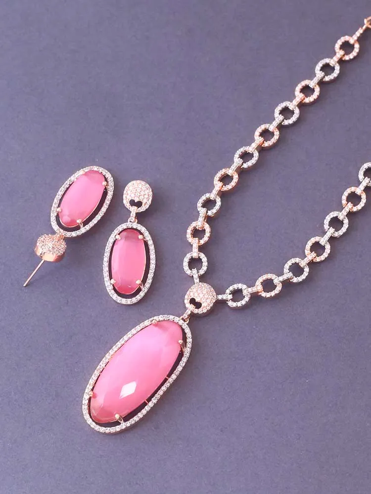 Blush Aline Zirconia Jewellery Set