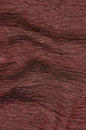 Dark Rose Metallic Crushed Organza Fabric