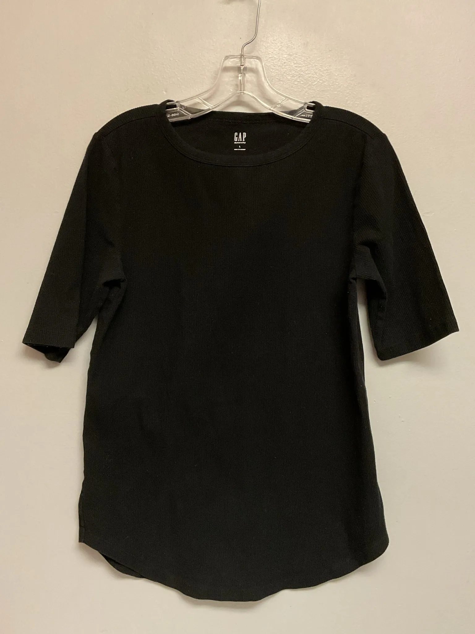 Gap Size Large Black Ribbed Maternity Top