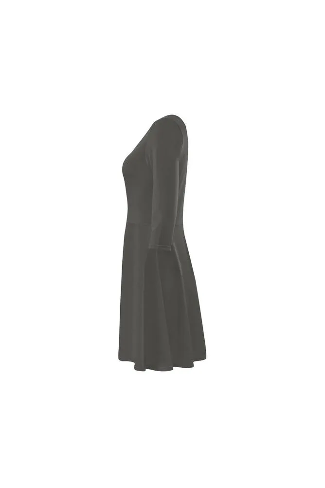 Gray Wolf 3/4 Sleeve Swing/Sundress
