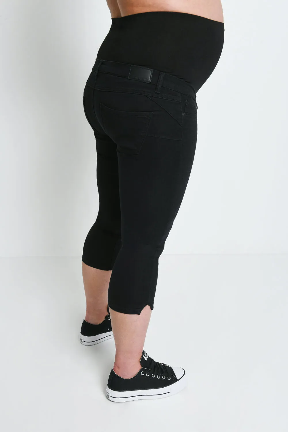 Maternity Cropped Jeggings - Black