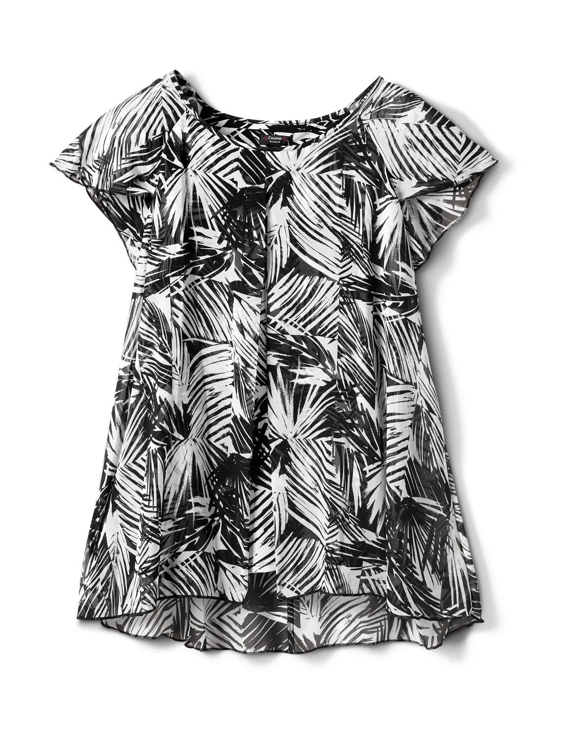 Palm Fly Away Print Top