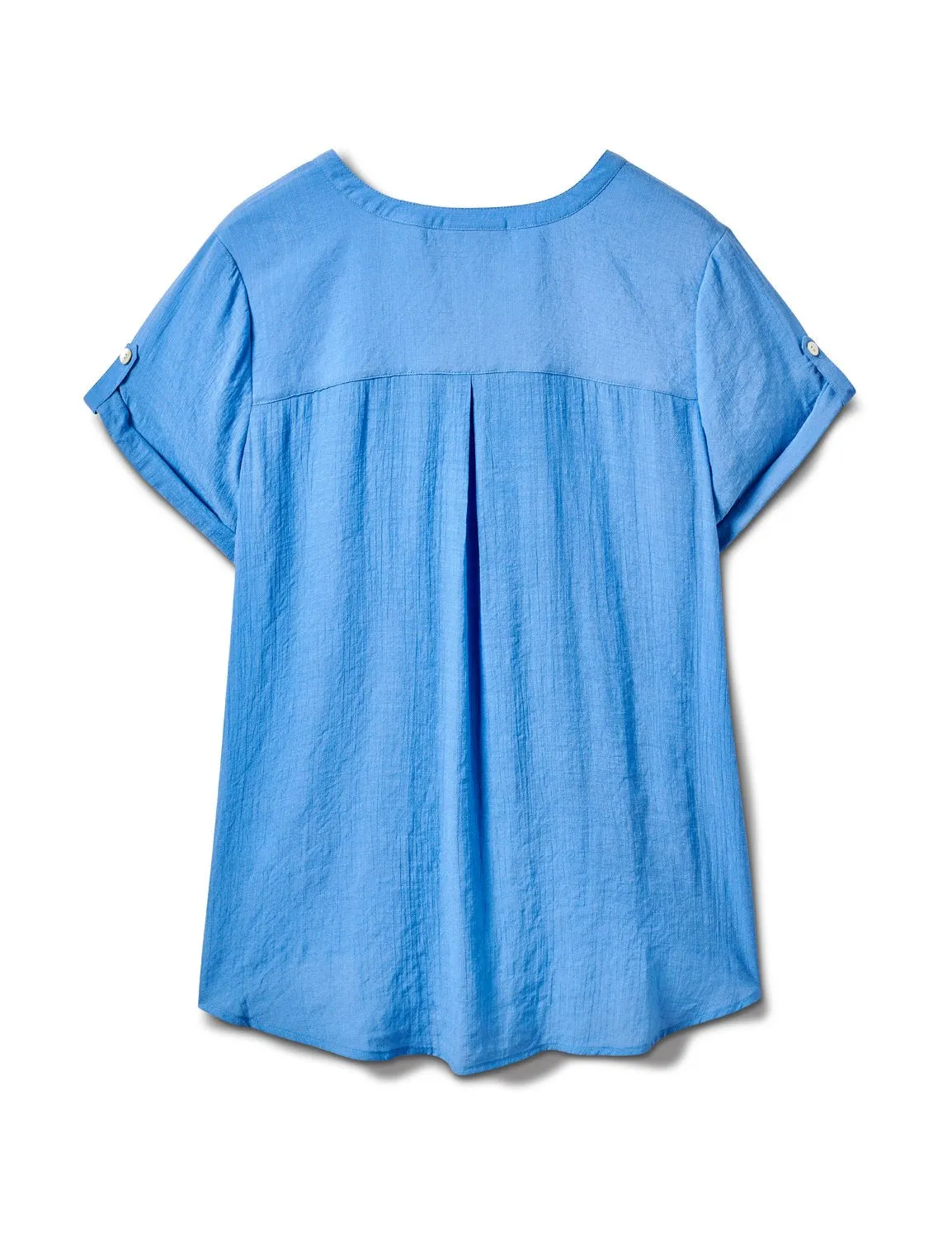 Pintuck Texture Button Front Shirt
