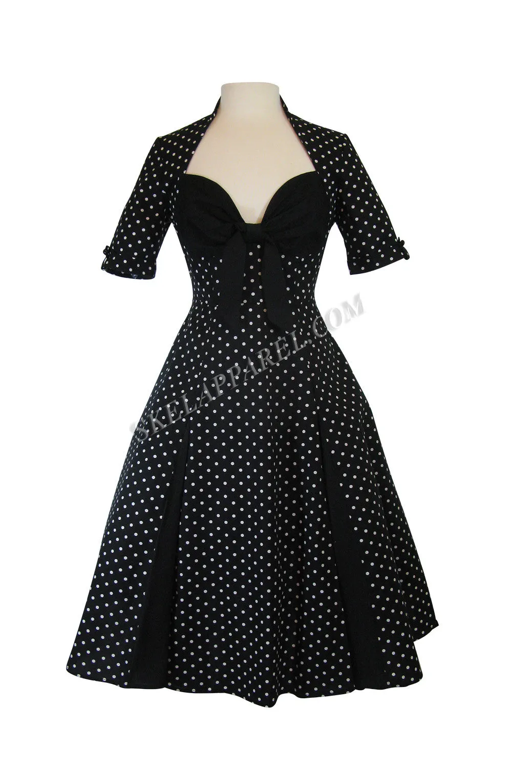 Plus Size 50's Retro Design Polka Dot Party Swing Dress