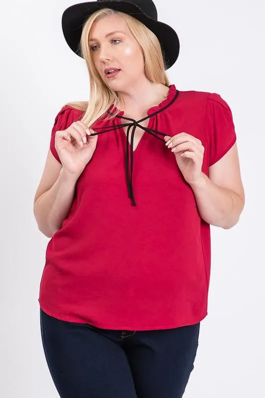 Pre-Order Classy Koshibo Ribbon Tie Top