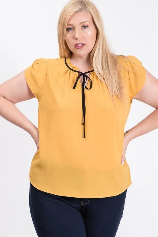 Pre-Order Classy Koshibo Ribbon Tie Top