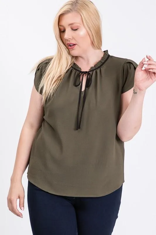 Pre-Order Classy Koshibo Ribbon Tie Top