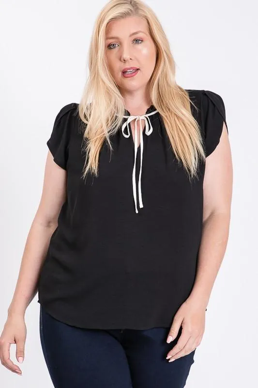 Pre-Order Classy Koshibo Ribbon Tie Top