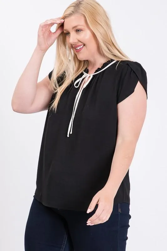 Pre-Order Classy Koshibo Ribbon Tie Top