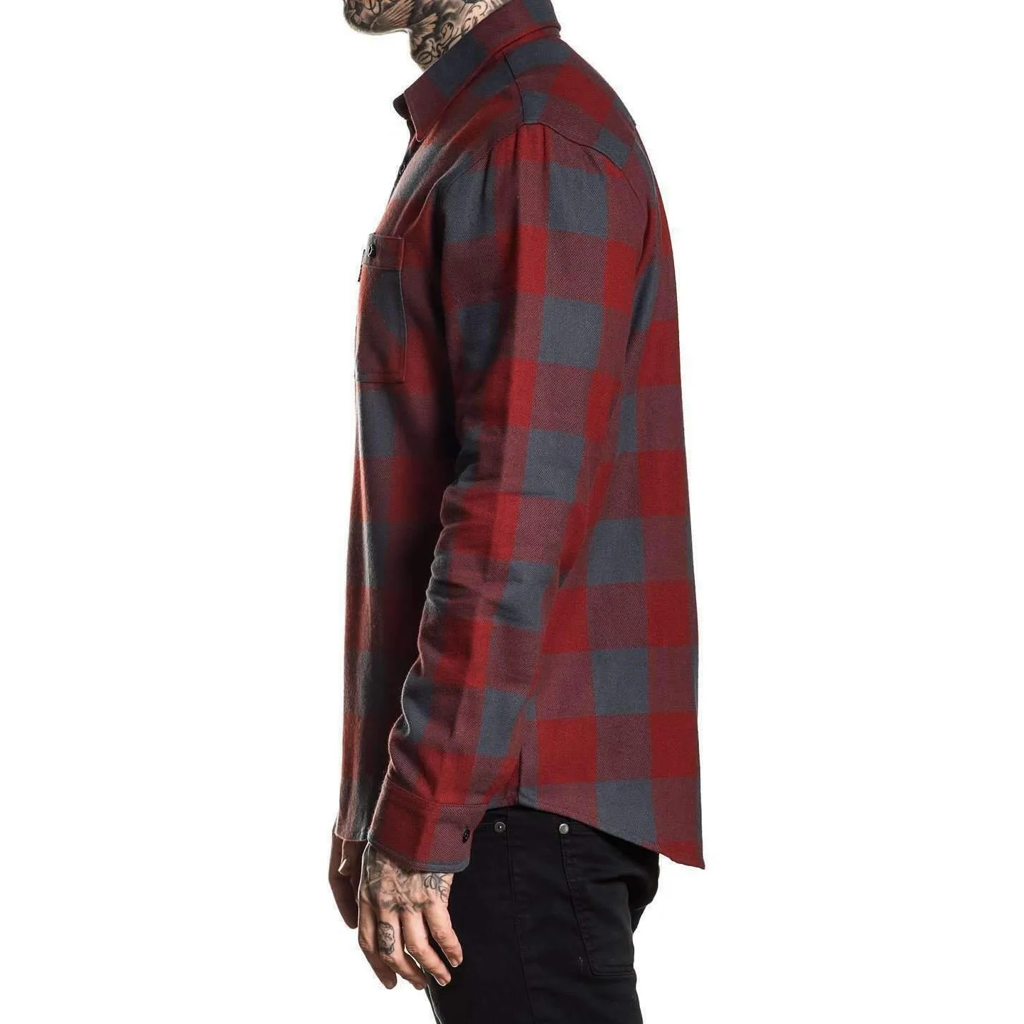 Red Checks Button Up Long Sleeve Shirt