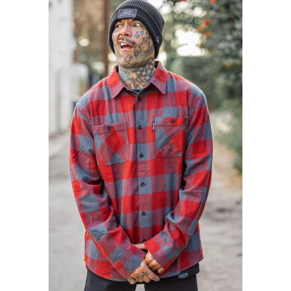 Red Checks Button Up Long Sleeve Shirt
