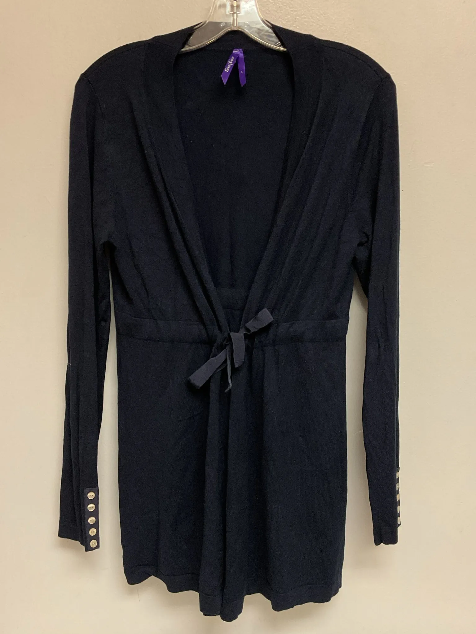 Seraphine Size Large Navy Knitted Maternity Sweater