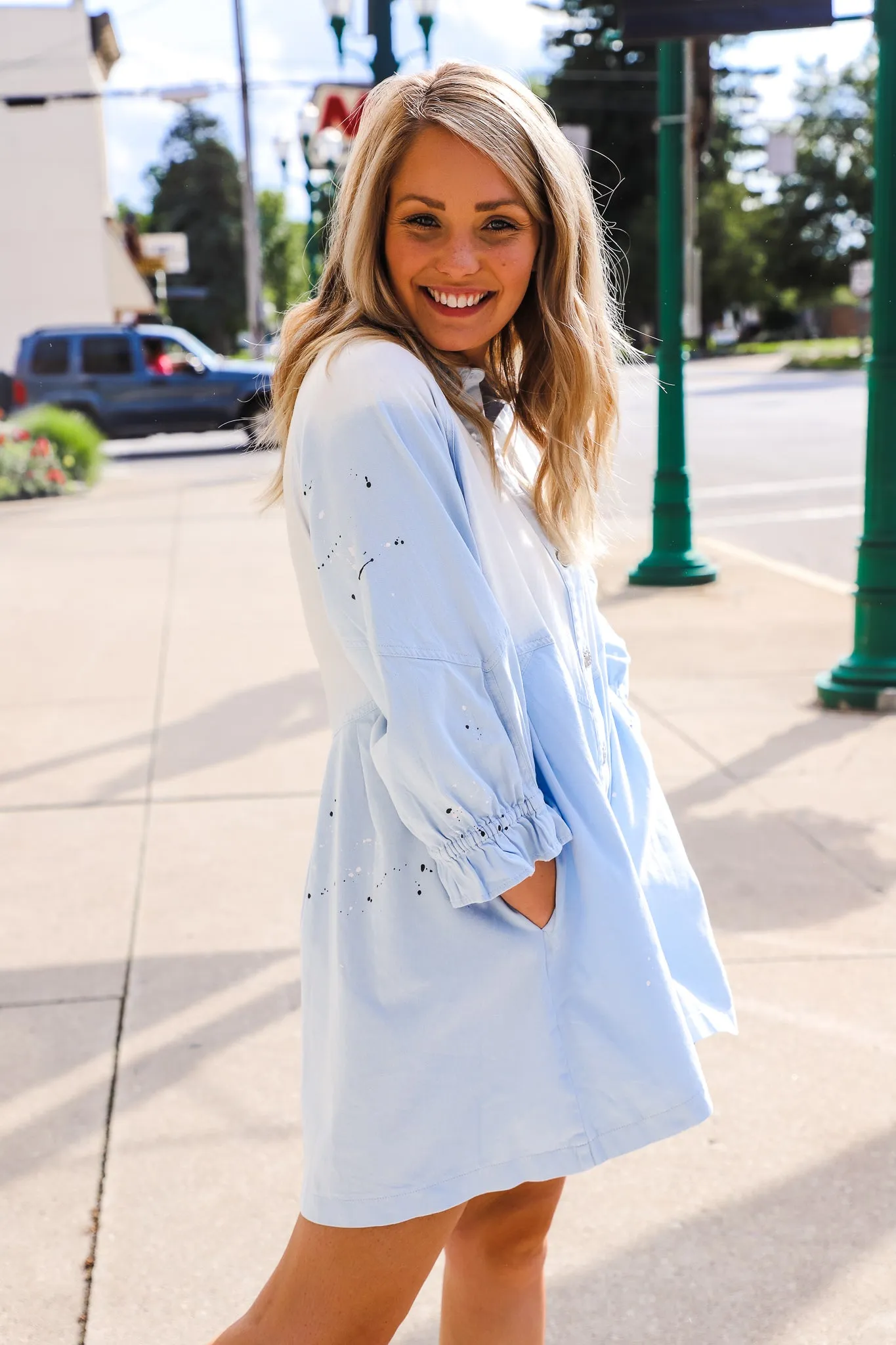 Stop and Look Denim Dress
