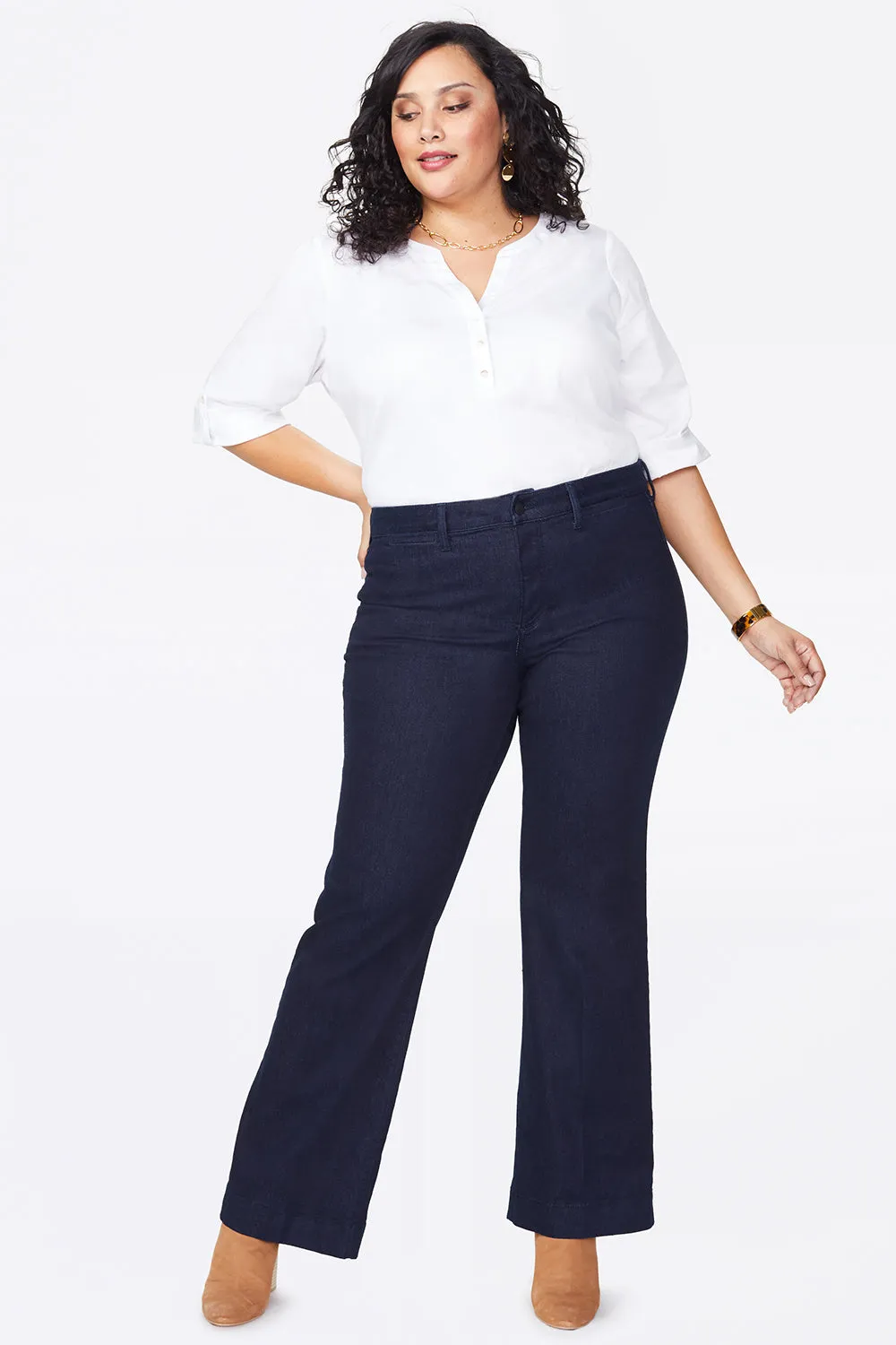 Teresa Trouser Jeans In Plus Size - Rinse