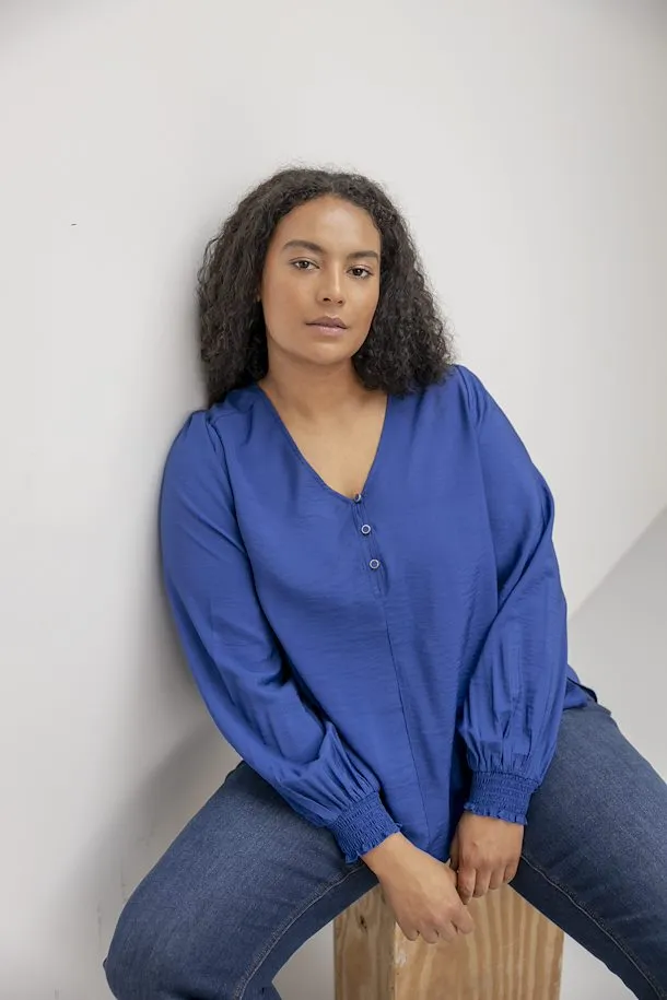 The Nita Blouse - Bellwether Blue - PLUS