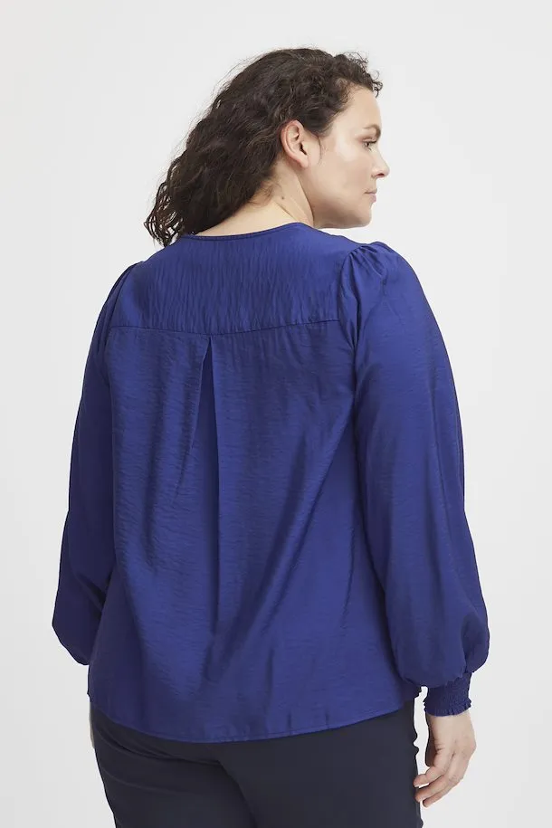 The Nita Blouse - Bellwether Blue - PLUS