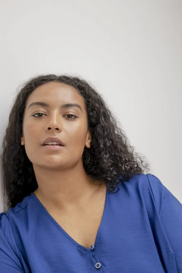 The Nita Blouse - Bellwether Blue - PLUS