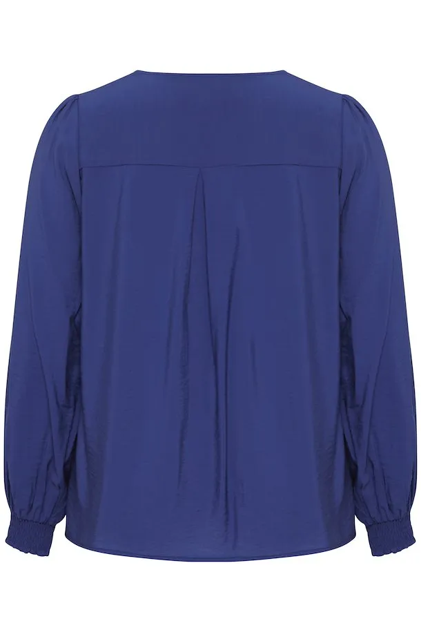 The Nita Blouse - Bellwether Blue - PLUS