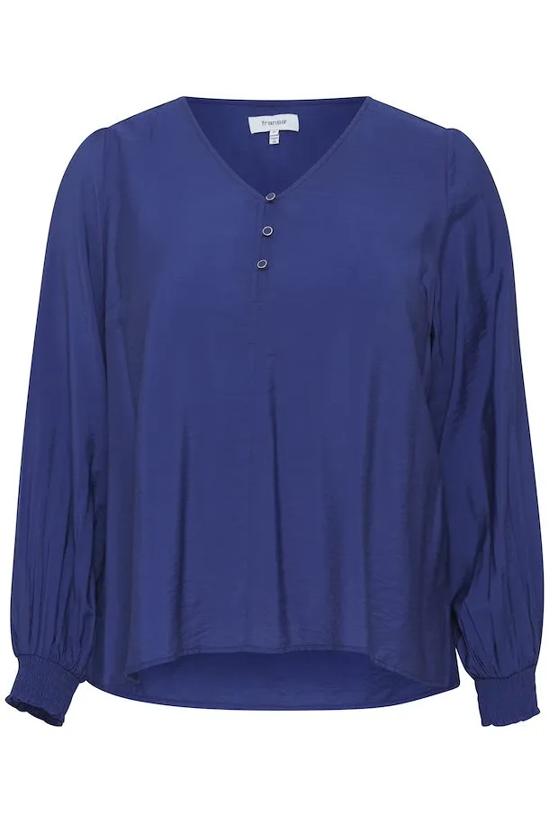 The Nita Blouse - Bellwether Blue - PLUS