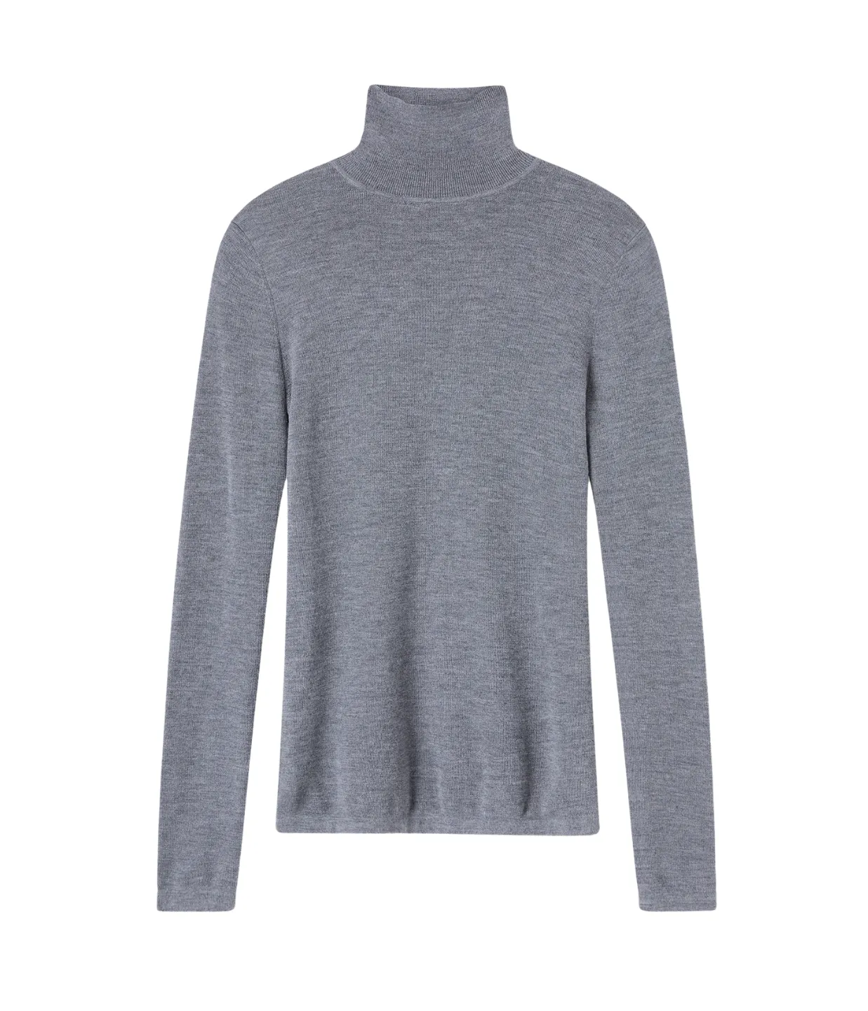 Wynter Mock Neck Top in Grey Melange
